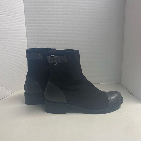 VERA GOMMA Leather Italian Boots Black Size EU 38, US Size 7.5 Made in Italy - Picture 14 of 15